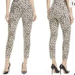 FRAME Ali High Rise Cigarette Jeans in leopard size 32